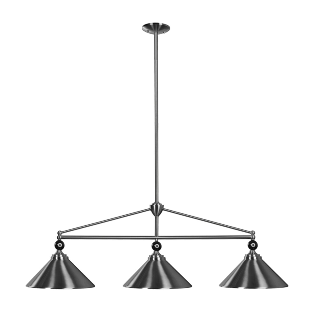 RAM Game Room Traditional Style 54" 3 Shade Billiard Light Fixture